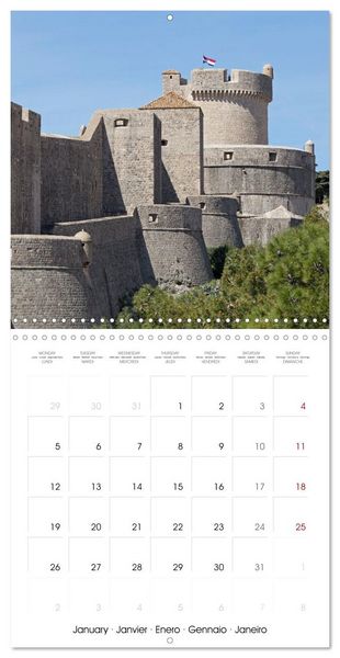 Produktbild: Dubrovnik - World Heritage Site by the Adriatic Sea (Wall Calendar 2026 12 &times; 12 Inch) CALVENDO 12 Month Wall Calendar