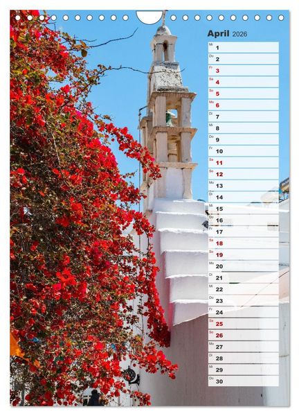 Produktbild: Bunte Treppen auf Mykonos - Reiseplaner (Wandkalender 2026 DIN A4 hoch), CALVENDO Monatskalender