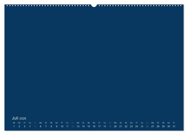 Produktbild: Bastelkalender - Dunkelblau (Wandkalender 2026 DIN A2 quer), CALVENDO Monatskalender