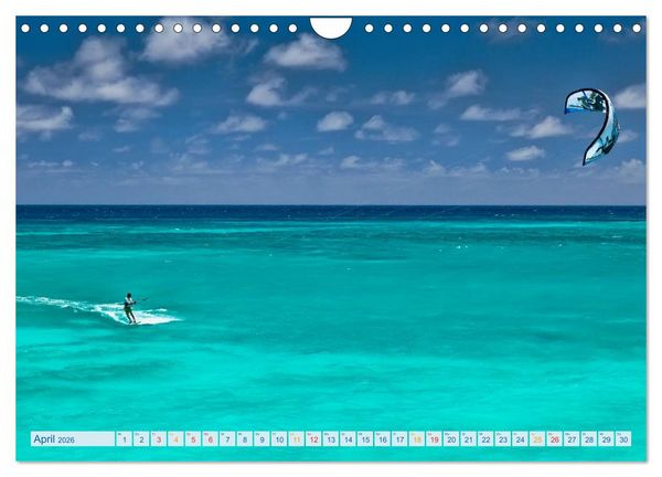 Produktbild: Kitesurfen - &uuml;ber den Wellen (Wandkalender 2026 DIN A4 quer), CALVENDO Monatskalender