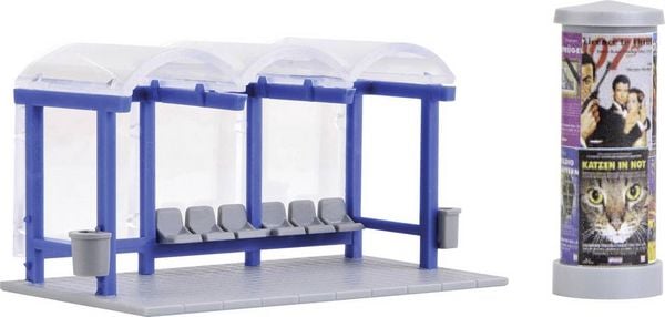 Produktbild: Kibri 38142 H0 Deko-Set Bushaltestelle