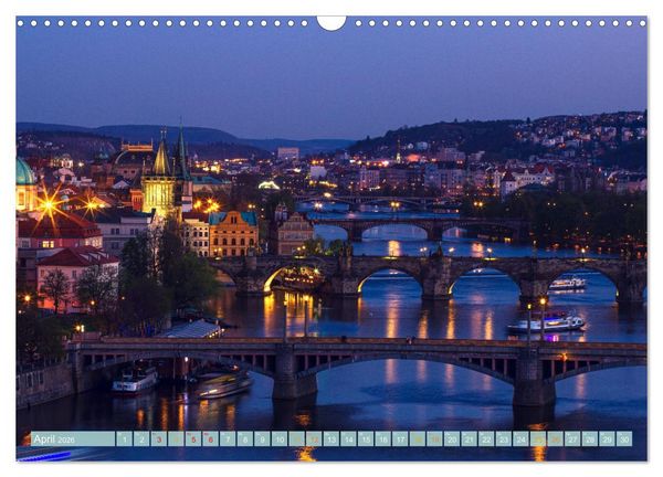 Produktbild: Die Karlsbr&uuml;cke in Prag (Wandkalender 2026 DIN A3 quer), CALVENDO Monatskalender