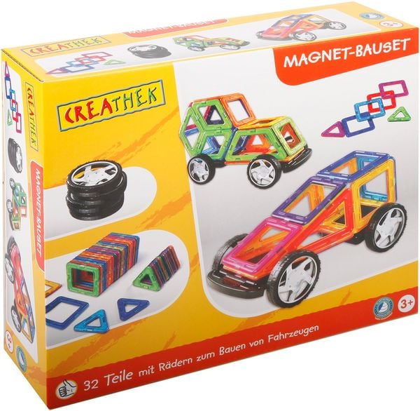 Produktbild: Creathek Magnet-Bauset mit R&auml;dern, 32 Teile