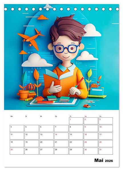 Produktbild: Traumjobs von Morgen - Der Zukunfts-Planer f&uuml;r gro&szlig;e Tr&auml;ume (Tischkalender 2026 DIN A5 hoch), CALVENDO Monatskalender