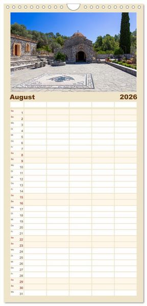 Produktbild: Familienplaner 2026 - Rhodos und Symi mit 5 Spalten (Wandkalender, 21 x 45 cm) CALVENDO