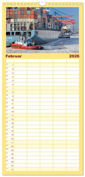 Produktbild: Familienplaner 2026 - Hamburg Stadt an der Alster und Elbe mit 5 Spalten (Wandkalender, 21 x 45 cm) CALVENDO