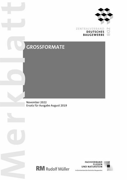 Produktbild: Merkblatt Gro&szlig;formate: 2022-11 (PDF)