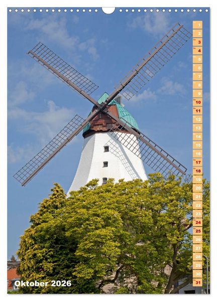 Produktbild: Deutschlands historische Windm&uuml;hlen (Wandkalender 2026 DIN A3 hoch), CALVENDO Monatskalender