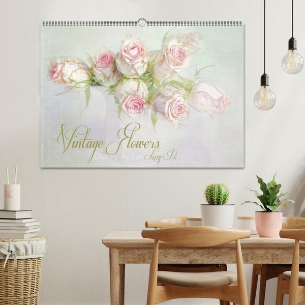Produktbild: Vintage Flowers (Wandkalender 2026 DIN A2 quer), CALVENDO Monatskalender