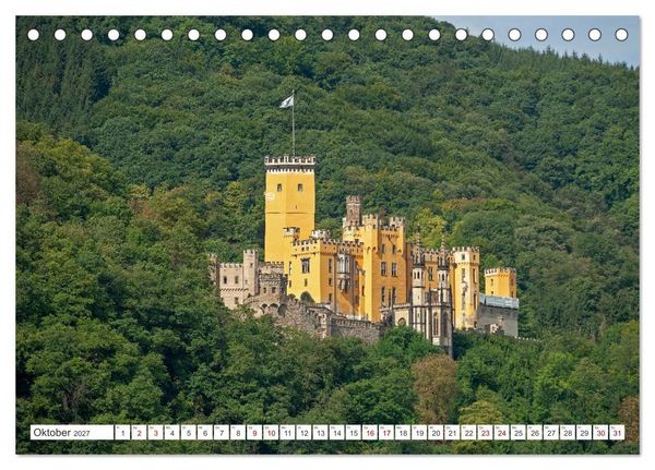 Produktbild: Burgen und Schl&ouml;sser - Zeugnisse vergangener Zeiten (Tischkalender 2027 DIN A5 quer), CALVENDO Monatskalender