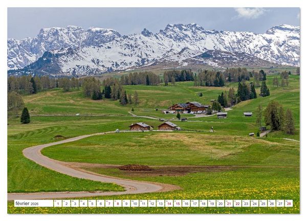 Produktbild: Sites incontournables au Tyrol du Sud (Calendrier mural 2026 DIN A3 vertical), CALVENDO calendrier mensuel