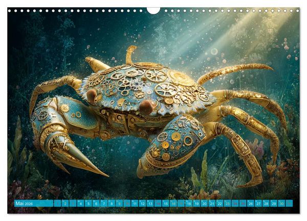 Produktbild: Aqua Mechanica &ndash; Steampunk unter dem Meer (Wandkalender 2026 DIN A3 quer), CALVENDO Monatskalender