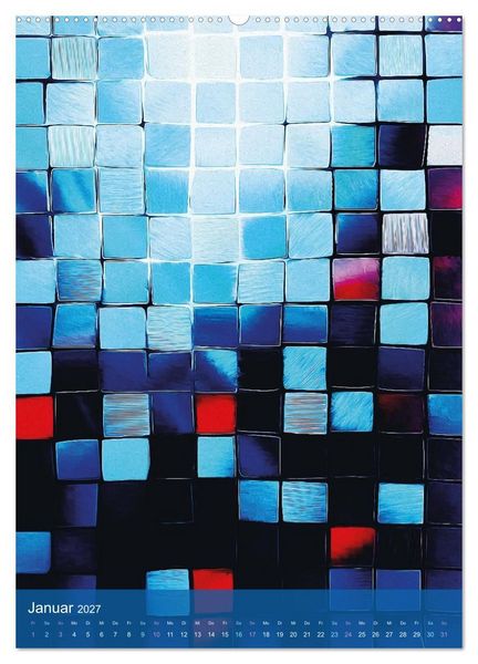 Produktbild: MOSAIK-VISIONEN (hochwertiger Premium Wandkalender 2027 DIN A2 hoch), Kunstdruck in Hochglanz