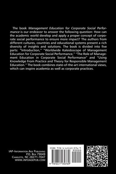 Produktbild: Management Education for Corporate Social Performance