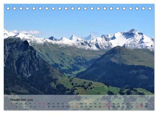 Produktbild: Saanenland. Ein Kalender aus dem Berner Oberland (Tischkalender 2026 DIN A5 quer), CALVENDO Monatskalender
