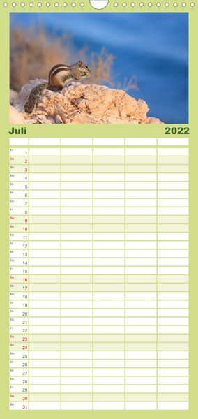 Produktbild: Atlash&ouml;rnchen - Familienplaner hoch (Wandkalender 2022 , 21 cm x 45 cm, hoch)