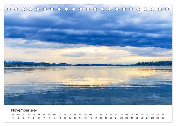 Produktbild: Traumhafter Chiemsee - eine kalendarische Reise (Tischkalender 2026 DIN A5 quer), CALVENDO Monatskalender