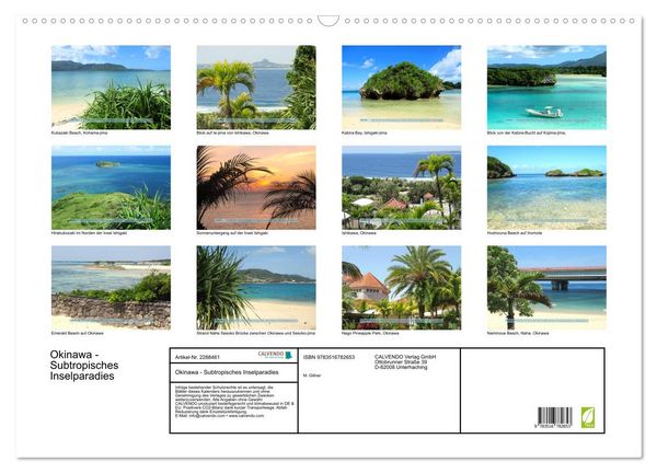 Produktbild: Okinawa - Subtropisches Inselparadies (Wandkalender 2027 DIN A2 quer), CALVENDO Monatskalender