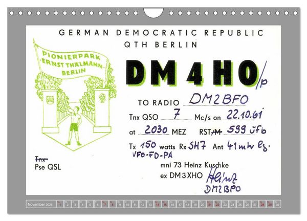 Produktbild: Amateurfunk in Ost-Berlin (Wandkalender 2026 DIN A4 quer), CALVENDO Monatskalender
