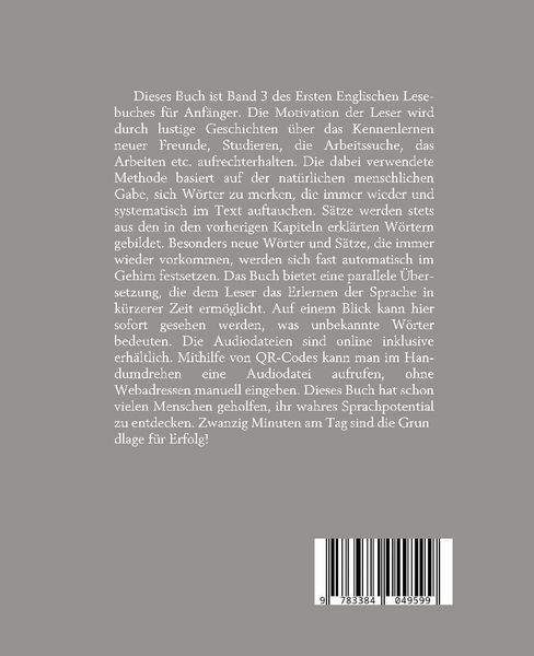 Produktbild: Lerne Englische Sprache mit dem Buch Das Erste Englische Lesebuch f&uuml;r Anf&auml;nger Band 3