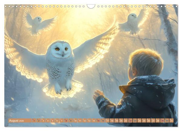 Produktbild: Vertr&auml;umte Begegnungen - Kinderkalender (Wandkalender 2026 DIN A3 quer), CALVENDO Monatskalender