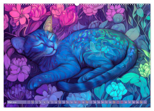Produktbild: Art Nouveau trifft M&auml;rchenwelt (hochwertiger Premium Wandkalender 2026 DIN A2 quer), Kunstdruck in Hochglanz