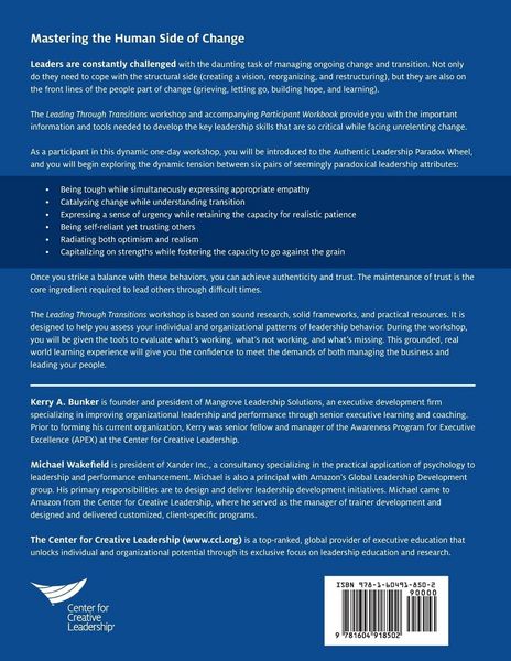Produktbild: Leading Through Transitions Participant 1-Day Workbook