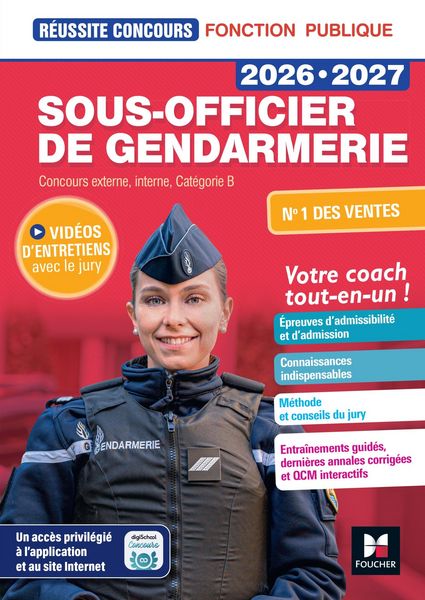 Produktbild: R&eacute;ussite Concours - Sous-officier de gendarmerie - 2026-2027- Pr&eacute;paration compl&egrave;te
