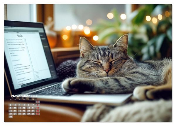 Produktbild: Momente eines Katzenbesitzers - Chaos der Samtpfoten (Wandkalender 2026 DIN A2 quer), CALVENDO Monatskalender