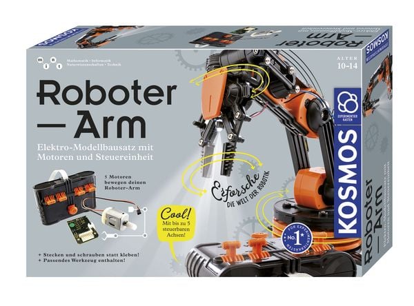 KOSMOS 620028 - Roboter Arm, Modellbausatz, Motoren, Experimentierkasten