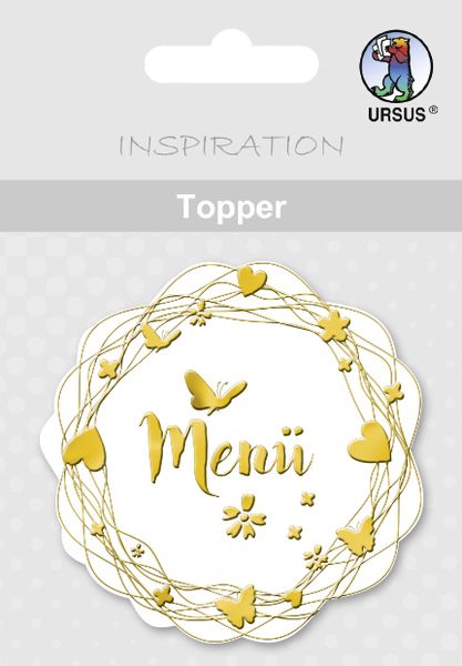 Produktbild: URSUS 8 Topper "Men&uuml;", wei&szlig;/gold