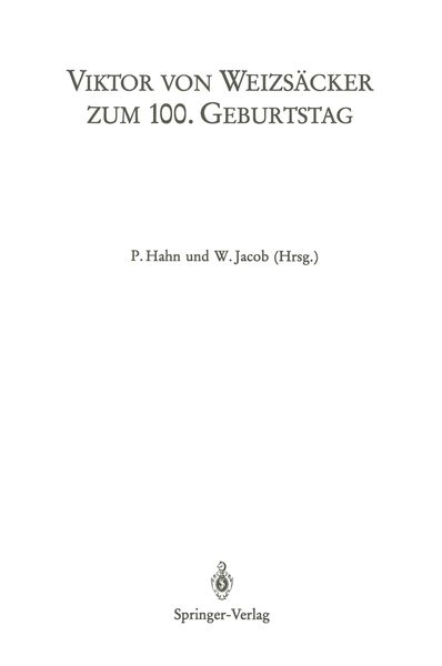Produktbild: Viktor von Weizs&auml;cker zum 100. Geburtstag