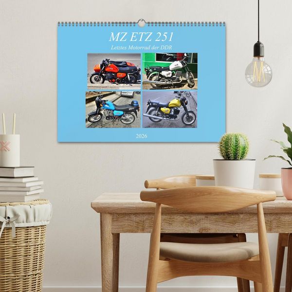 Produktbild: MZ ETZ 251 - Letztes Motorrad der DDR (Wandkalender 2026 DIN A3 quer), CALVENDO Monatskalender