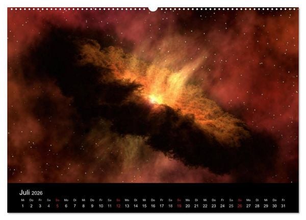 Produktbild: Der Weltraum. Spektakul&auml;re Gasnebel und Galaxien (hochwertiger Premium Wandkalender 2026 DIN A2 quer), Kunstdruck in Hochglanz