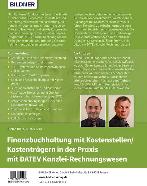 Produktbild: Finanzbuchhaltung mit Kostenstellen/Kostentr&auml;gern in der Praxis mit DATEV Kanzlei-Rechnungswesen
