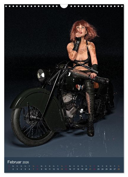 Produktbild: Tattooed Girls and Bikes (Wandkalender 2026 DIN A3 hoch), CALVENDO Monatskalender