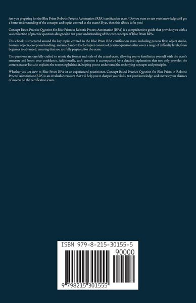 Produktbild: Concept Based Practice Question for Blue Prism in Robotic Process Automation (RPA) 2026