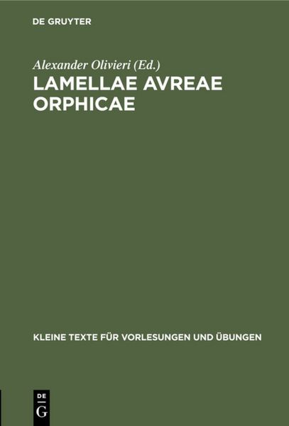 Produktbild: Lamellae avreae Orphicae