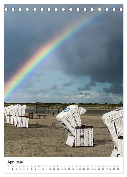 Produktbild: Strand der Sehnsucht - Sankt Peter-Ording (Tischkalender 2026 DIN A5 hoch), CALVENDO Monatskalender