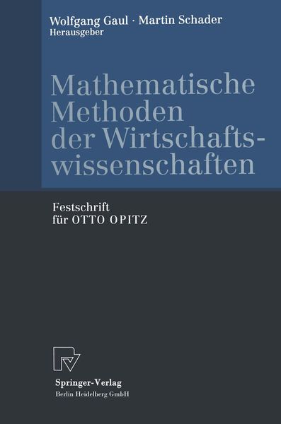 Produktbild: Mathematische Methoden der Wirtschaftswissenschaften