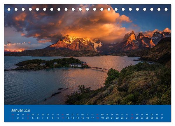 Produktbild: Patagonien-Land der Extreme (Tischkalender 2026 DIN A5 quer), CALVENDO Monatskalender