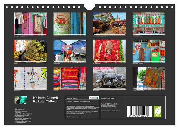 Produktbild: Kalkutta Altstadt Kolkata Oldtown (Wandkalender 2026 DIN A4 quer), CALVENDO Monatskalender
