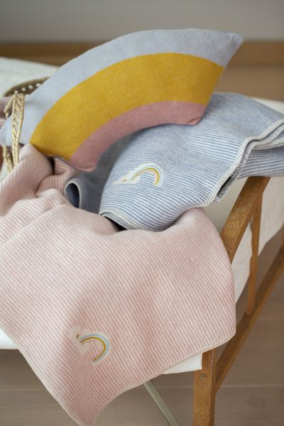 Coperte Neonato Fussenegger – Cuori Rosa Antico – Cotone Pregiato, 70x90 Cm – Passeggino E Gattaiolo