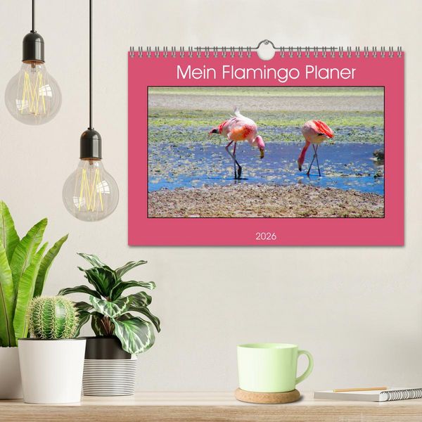Produktbild: Mein Flamingo Planer (Wandkalender 2026 DIN A4 quer), CALVENDO Monatskalender