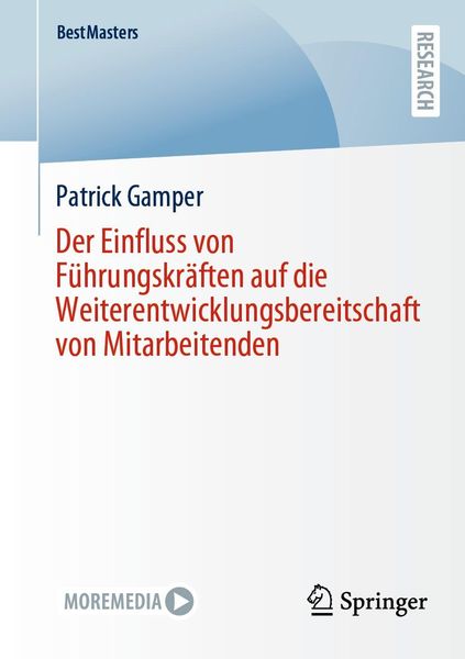 Produktbild: Der Einfluss von F&uuml;hrungskr&auml;ften auf die Weiterentwicklungsbereitschaft von Mitarbeitenden
