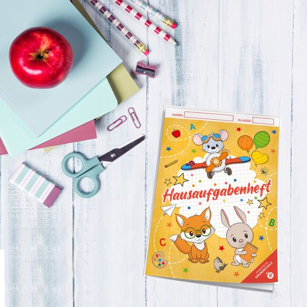 Produktbild: TR&Ouml;TSCH - Hausaufgabenheft Grundschule Zum Schulstart Tierfreunde