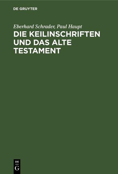 Produktbild: Die Keilinschriften und das Alte Testament