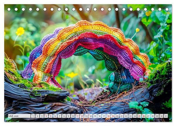 Produktbild: Zauberhafte Wikinger - Nordische Mythologie aus H&auml;kel- und Strickwolle (Tischkalender 2026 DIN A5 quer), CALVENDO Monatskalender