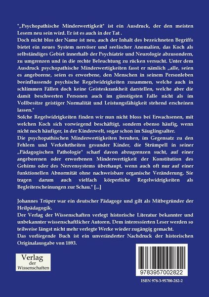 Produktbild: Psychopathische Minderwertigkeiten im Kindesalter