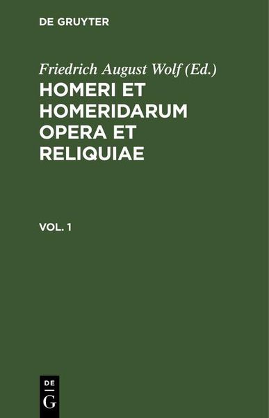 Produktbild: Homerus: Omeru epe = Homeri et Homeridarum opera et reliquiae. Vol 1